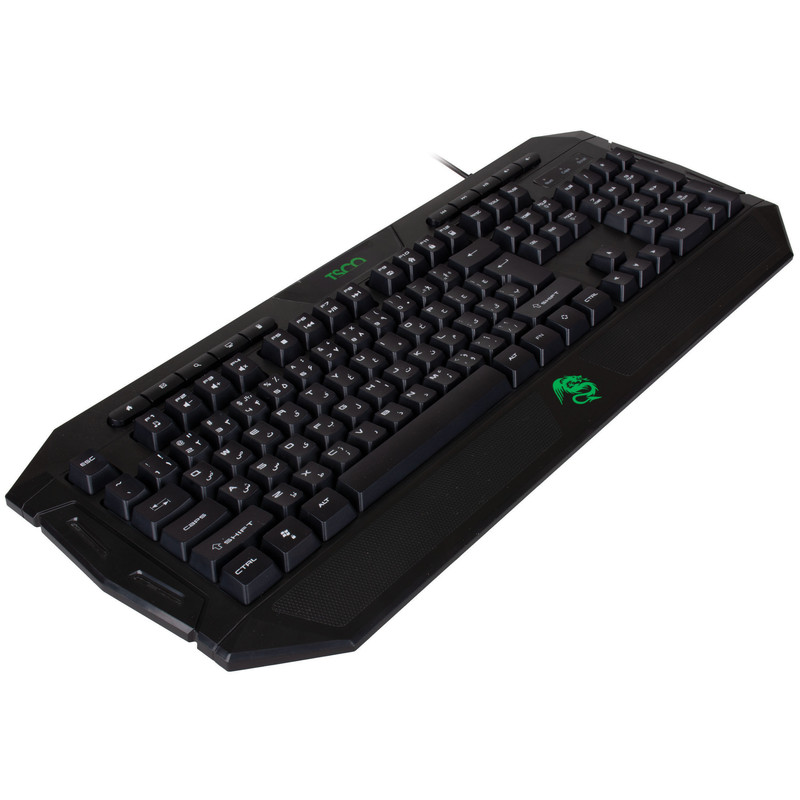 کیبورد گیمینگ تسکو مدل TK 8124، سوییچ ممبران، Full-Size، نورپردازی RGB LED