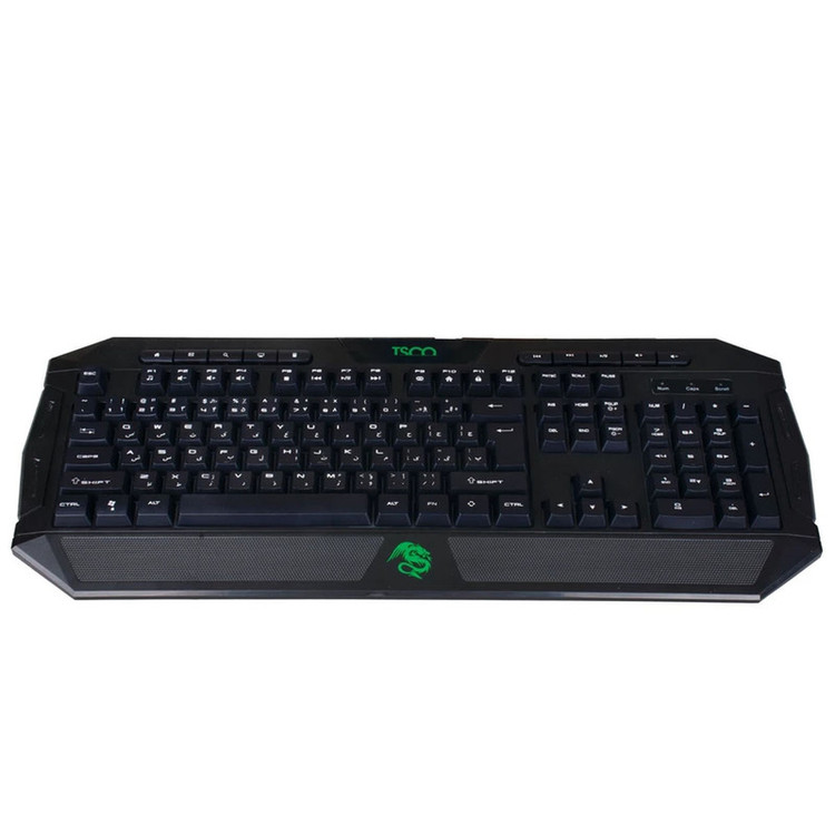 کیبورد گیمینگ تسکو مدل TK 8124، سوییچ ممبران، Full-Size، نورپردازی RGB LED