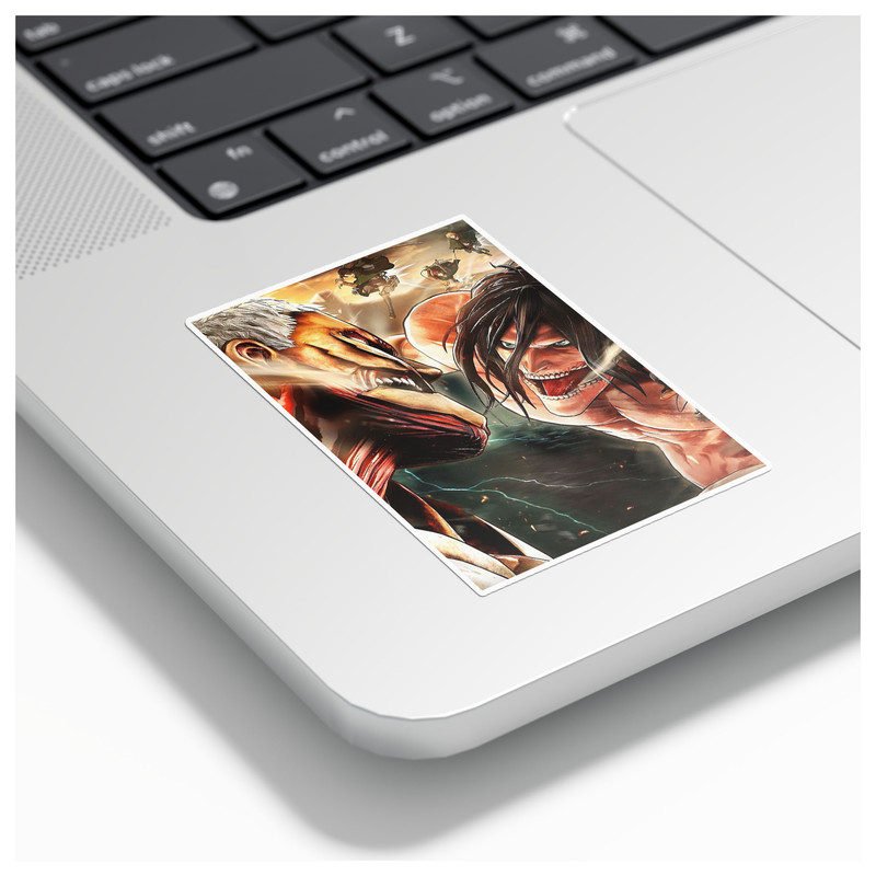 استیکر و برچسب گوفی مدل ارن میکاسا انیمه اتک آن تایتان Attack on Titan Anime کد AOT02 مجموعه 8 عددی