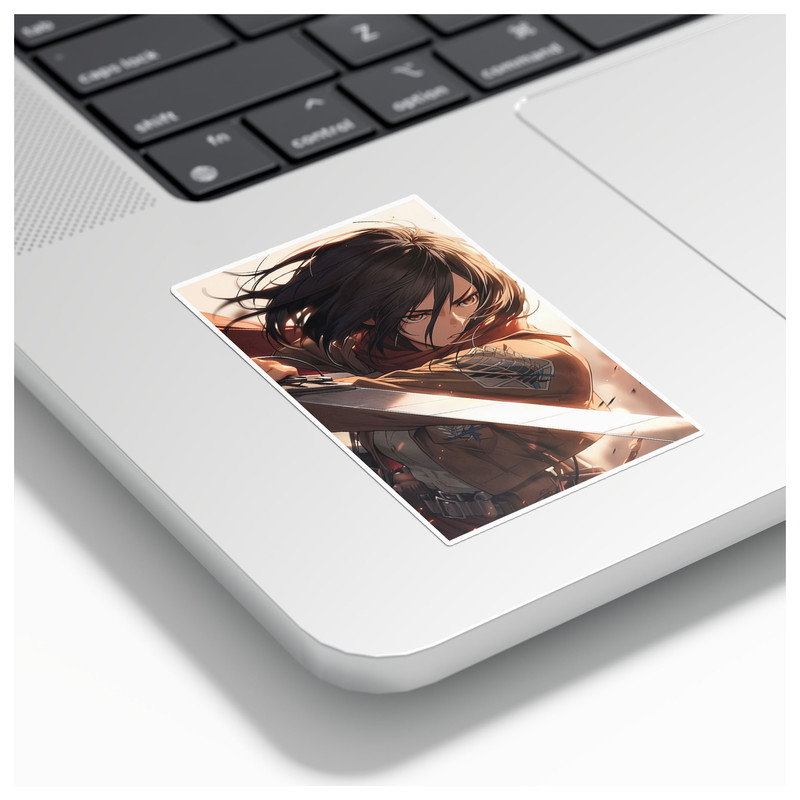 استیکر و برچسب گوفی مدل ارن میکاسا انیمه اتک آن تایتان Attack on Titan Anime کد AOT02 مجموعه 8 عددی