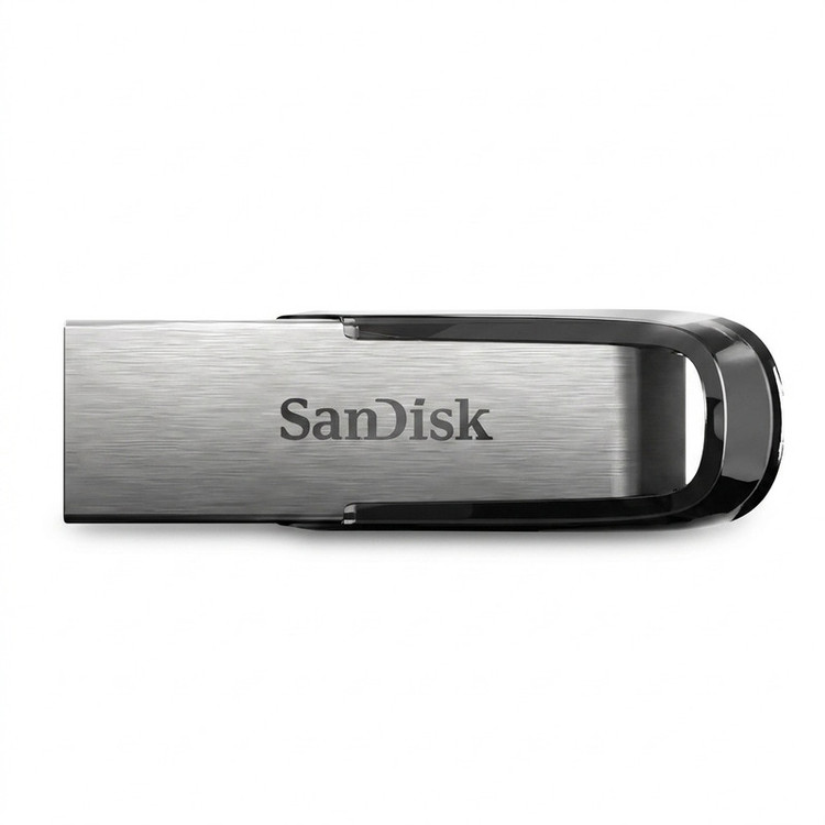 فلش مموری سن دیسک مدل Ultra Flair CZ73 ظرفیت 16 گیگابایت با بدنه فلزی، پورت USB 3.0، سازگار با USB 2.0 و قابلیت رمزگذاری فایلها