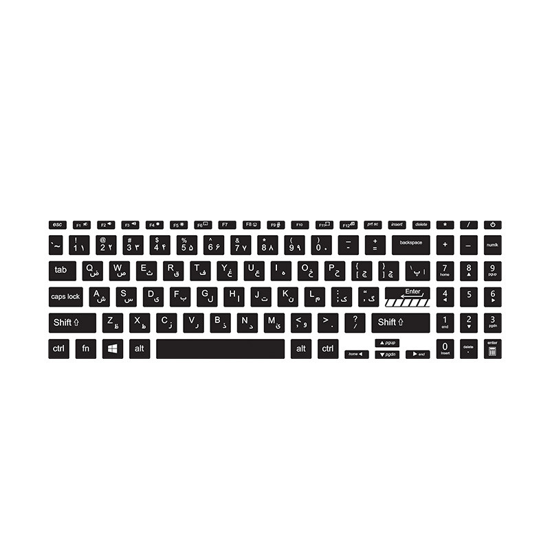 برچسب حروف فارسی کیبورد توییجین و موییجین مدل BLACK مناسب برای لپ تاپ ایسوس  VivoBook 16X OLED K3605Z