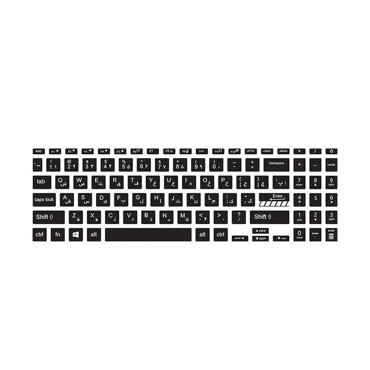 برچسب حروف فارسی کیبورد توییجین و موییجین مدل BLACK مناسب برای لپ تاپ ایسوس VivoBook 16X OLED K3605Z