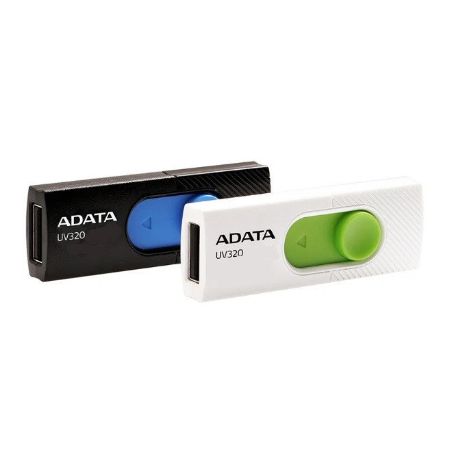 فلش مموری USB 3.2 ایدیتا مدل UV320 ظرفیت 64 گیگابایت با طراحی کشویی بدون درپوش و محل اتصال بند