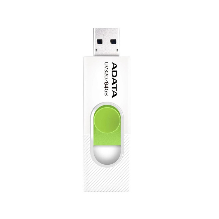 فلش مموری USB 3.2 ایدیتا مدل UV320 ظرفیت 64 گیگابایت با طراحی کشویی بدون درپوش و محل اتصال بند