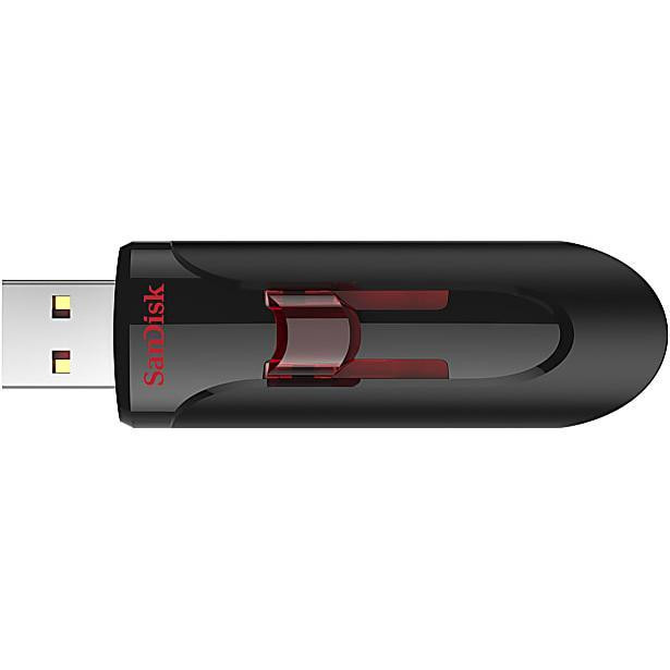 فلش مموری 256 گیگابایت سن دیسک مدل CRUZER GLIDE 3.0 با رابط USB سه و مقاومت در برابر شوک، لرزش و گرد و غبار