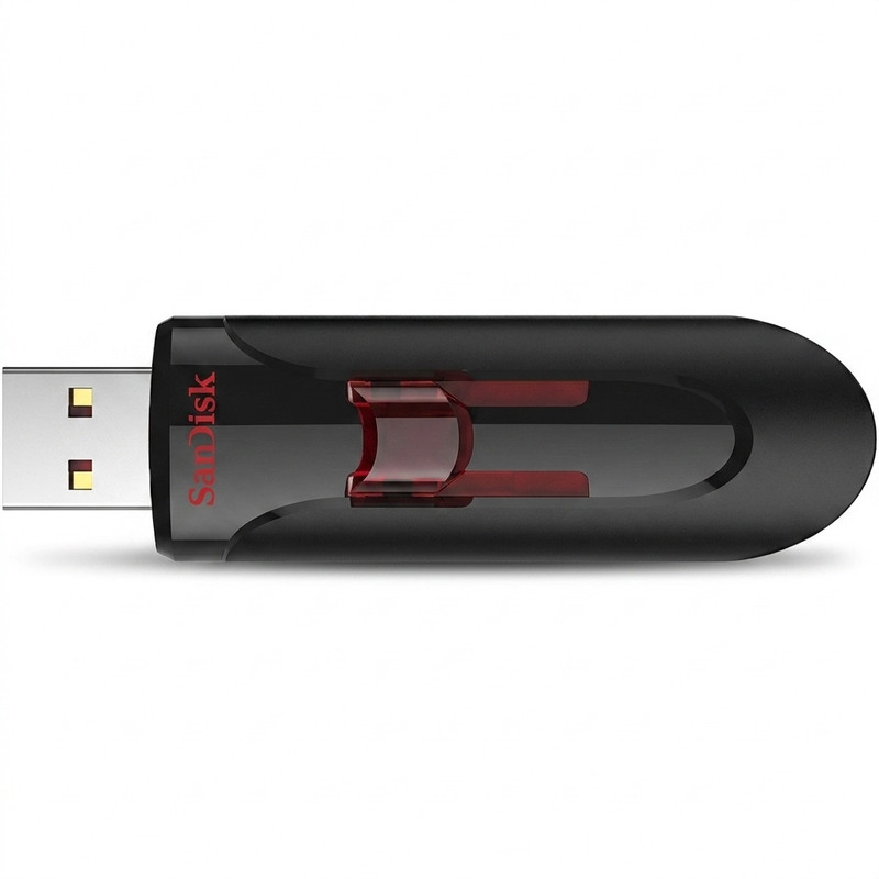فلش مموری 256 گیگابایت سن دیسک مدل CRUZER GLIDE 3.0 با رابط USB سه و مقاومت در برابر شوک، لرزش و گرد و غبار