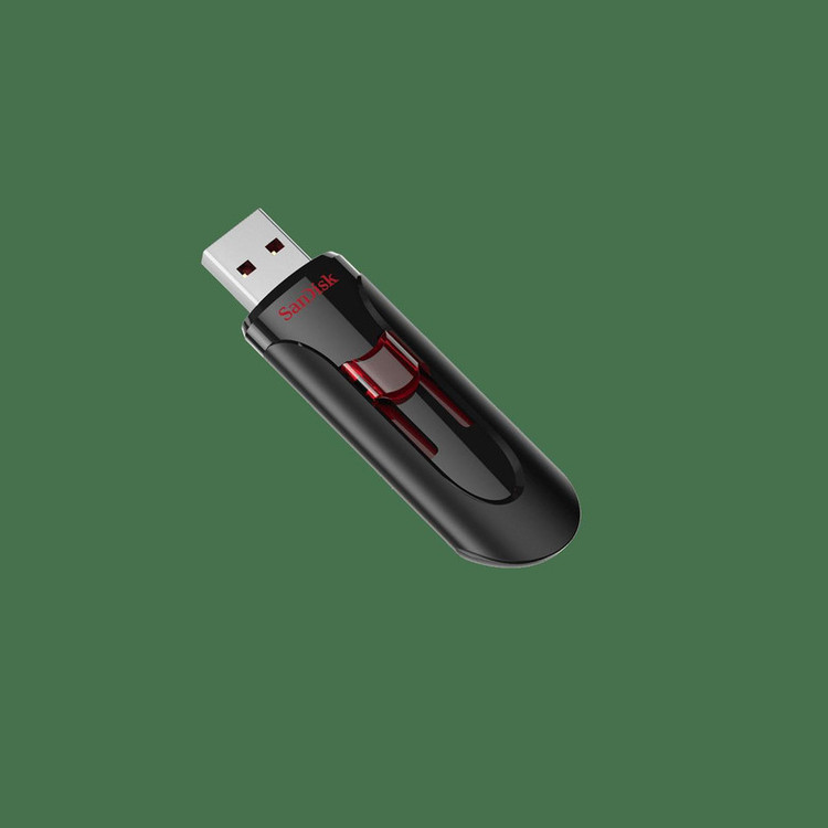 فلش مموری 256 گیگابایت سن دیسک مدل CRUZER GLIDE 3.0 با رابط USB سه و مقاومت در برابر شوک، لرزش و گرد و غبار