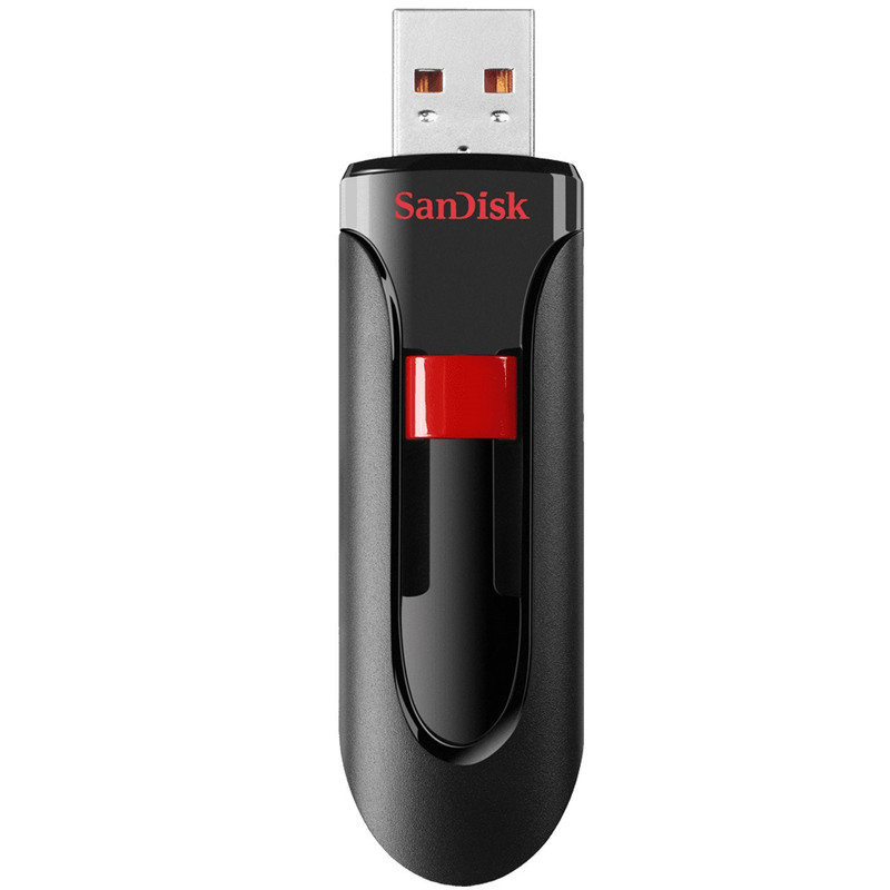 فلش مموری 256 گیگابایت سن دیسک مدل CRUZER GLIDE CZ60 با طراحی کشویی، رابط USB 2.0 و بدنه مقاوم در برابر اثر انگشت و لک
