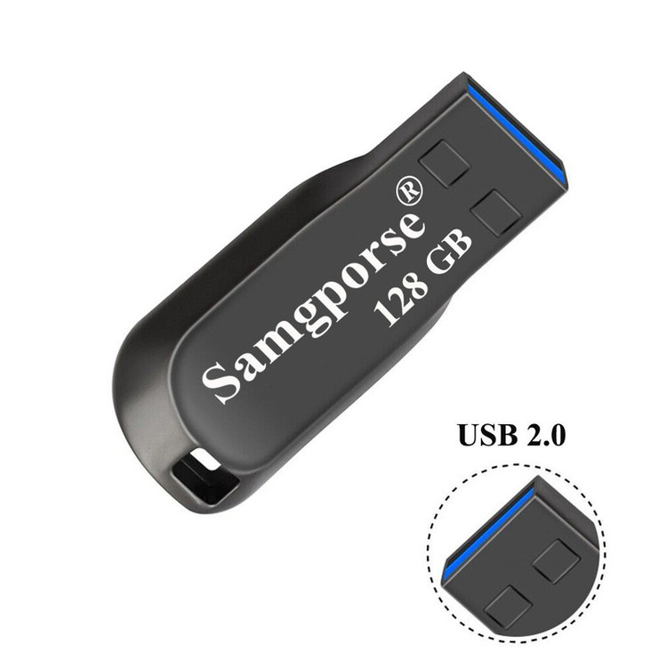 فلش مموری فلزی سمگپرس مدل HIGH SPEED ظرفیت 128 گیگابایت با رابط USB 2.0، سرعت خواندن 20 مگابایت بر ثانیه، طراحی بدون درپوش و شیار اتصال بند، سازگار با تمامی سیستمعاملها و دستگاههای موبایل، کامپیوتر، لپتاپ و تلویزیون