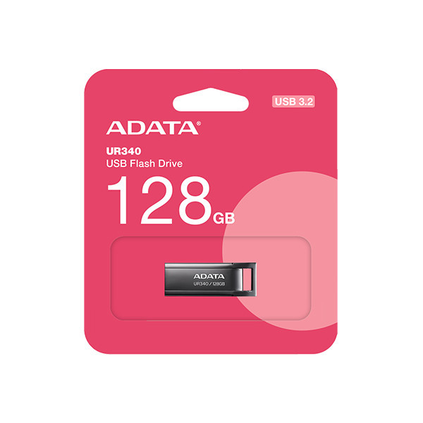 فلش مموری 128 گیگابایتی ای دیتا مدل UR340، با بدنه فلزی و پورت USB 3.1، مقاوم در برابر شوک و لرزش