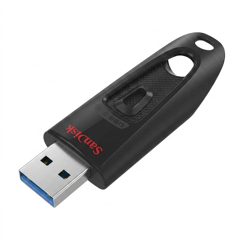 فلش مموری سن دیسک مدل CZ48 ظرفیت 64 گیگابایت با رابط USB 3.0، طراحی کشویی بدون درپوش، سرعت خواندن تا 100 مگابایت بر ثانیه و قابلیت رمزنگاری