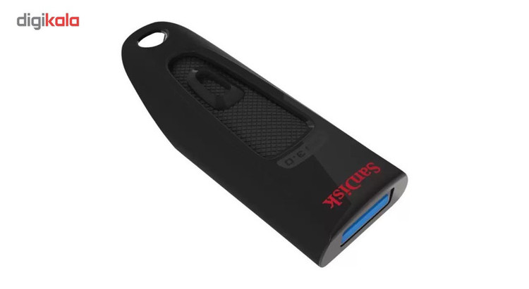 فلش مموری سن دیسک مدل CZ48 ظرفیت 64 گیگابایت با رابط USB 3.0، طراحی کشویی بدون درپوش، سرعت خواندن تا 100 مگابایت بر ثانیه و قابلیت رمزنگاری