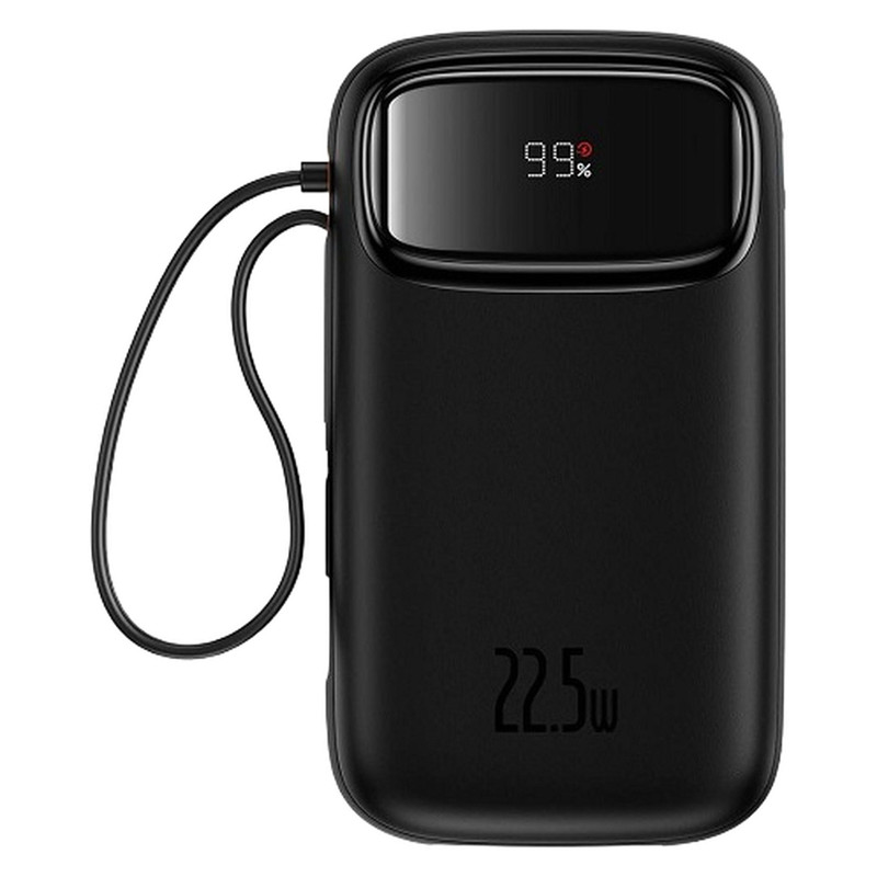 پاوربانک 22.5 وات بیسوس مدل 22.5W QPow2 Dual Cable ظرفیت 10000 میلی آمپر ساعت