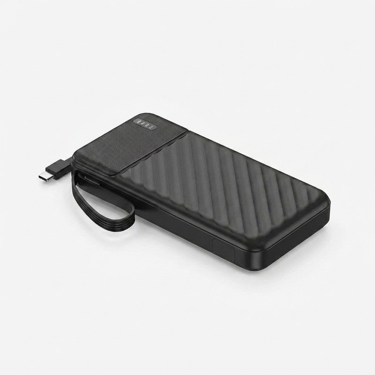 پاوربانک 10.5 وات پرودو مدل PIANO ظرفیت 10000 میلیآمپرساعت به همراه چهار عدد کابل MicroUSB/ USB-C / USB / لایتنینگ