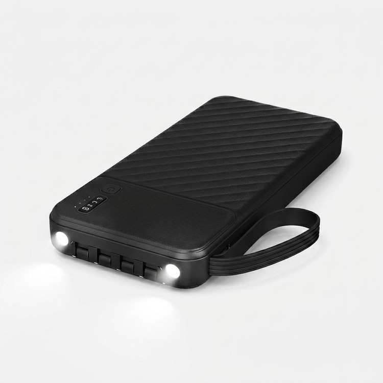 پاوربانک 10.5 وات پرودو مدل PIANO ظرفیت 10000 میلیآمپرساعت به همراه چهار عدد کابل MicroUSB/ USB-C / USB / لایتنینگ