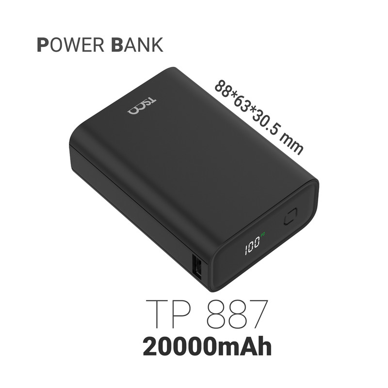 پاوربانک 22.5 وات تسکو مدل TP 887 ظرفیت 20000 میلیآمپرساعت