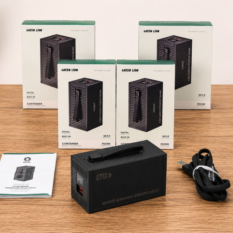 پاوربانک 22.5 وات گرین لاین مدل Container GL-PX61 ظرفیت 20000 میلیآمپرساعت