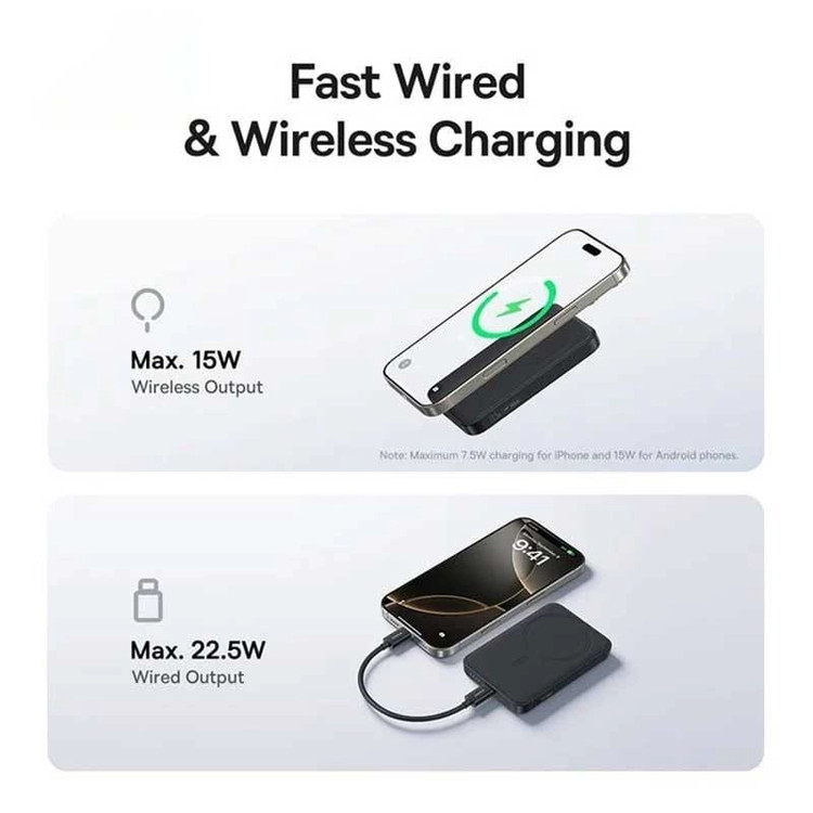 پاوربانک 22 وات بیسوس مدل EnerFill FM11 ظرفیت 10000 میلیآمپرساعت